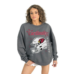 Arizona Cardinals Gameday Couture Women's Ready to Rumble Premium Fleece Pullover Sweatshirt - Gray Pullover