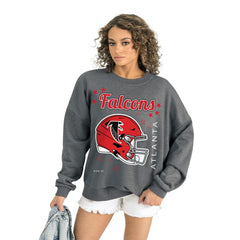 Atlanta Falcons Gameday Couture Women's Ready to Rumble Premium Fleece Pullover Sweatshirt - Gray Pullover