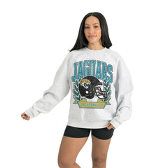 Jacksonville Jaguars Gameday Couture Women's Heritage Premium Fleece Pullover Sweatshirt - Gray Pullover
