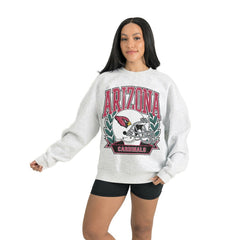 Arizona Cardinals Gameday Couture Women's Heritage Premium Fleece Pullover Sweatshirt - Gray Pullover