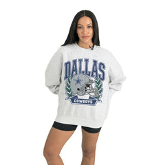 Dallas Cowboys Gameday Couture Women's Heritage Premium Fleece Pullover Sweatshirt - Gray Pullover