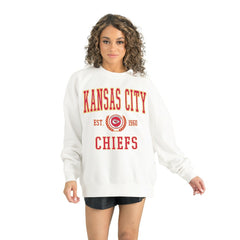 Kansas City Chiefs Gameday Couture Women's Timeless Triumph Premium Fleece Pullover Sweatshirt - White Pullover