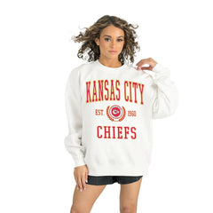 Kansas City Chiefs Gameday Couture Women's Timeless Triumph Premium Fleece Pullover Sweatshirt - White Pullover