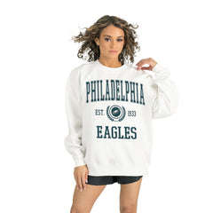 Philadelphia Eagles Gameday Couture Women's Timeless Triumph Premium Fleece Pullover Sweatshirt - White Pullover