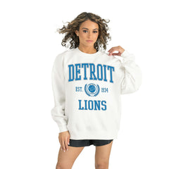 Detroit Lions Gameday Couture Women's Timeless Triumph Premium Fleece Pullover Sweatshirt - White Pullover