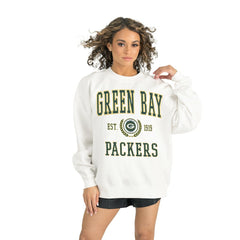 Green Bay Packers Gameday Couture Women's Timeless Triumph Premium Fleece Pullover Sweatshirt - White Pullover