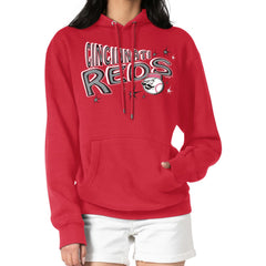 Cincinnati Reds Starter Women's Fireworks Fleece Tri-Blend Pullover Hoodie - Red Hoodies