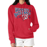 Washington Nationals Starter Women's Fireworks Fleece Tri-Blend Pullover Hoodie - Red Hoodies