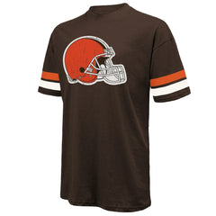 Shedeur Sanders Cleveland Browns Majestic Threads 2025 NFL Draft Oversized T-Shirt - Brown T-shirts
