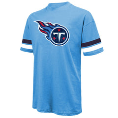 Cam Ward Tennessee Titans Majestic Threads 2025 NFL Draft First Round Pick Oversized T-Shirt - Light Blue T-shirts