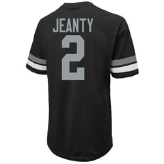 Ashton Jeanty Las Vegas Raiders Majestic Threads 2025 NFL Draft First Round Pick Oversized T-Shirt - Black T-shirts