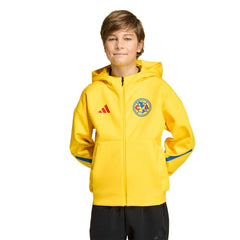 Club America Youth 2025/26 Club Anthem Full-Zip Hoodie Jacket Yellow - Adidas cheap
