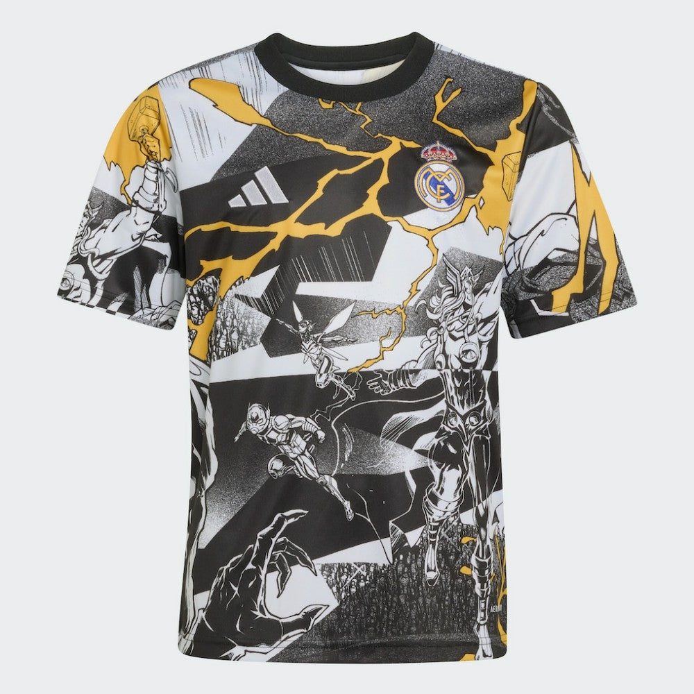 Real Madrid x Marvel Youth AEROREADY 2025/26 Pre-Match Top White - Adidas sale