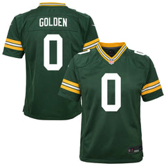 Matthew Golden Green Bay Packers Youth Team Game Jersey - Green Jerseys