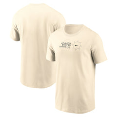 Atlanta Braves Nike Pinwheel Lockup T-Shirt - Natural T-shirts