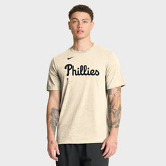 Philadelphia Phillies Nike Wordmark Tri-Blend T-Shirt - Natural T-shirts