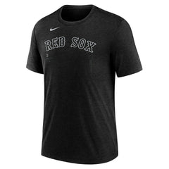 Boston Red Sox Nike Wordmark Tri-Blend T-Shirt - Heather Black T-shirts