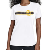 San Diego Padres Starter Women's Team Stripe T-Shirt - White T-shirts