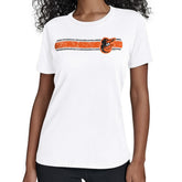Baltimore Orioles Starter Women's Team Stripe T-Shirt - White T-shirts