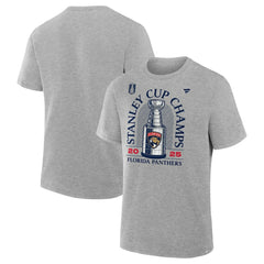Florida Panthers Fanatics 2025 Stanley Cup Champions Locker Room T-Shirt - Heather Gray | US 203139889