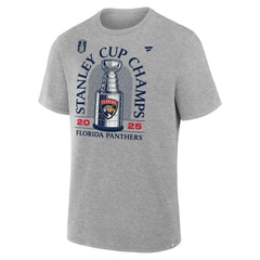 Florida Panthers Fanatics 2025 Stanley Cup Champions Locker Room T-Shirt - Heather Gray | US 203139889