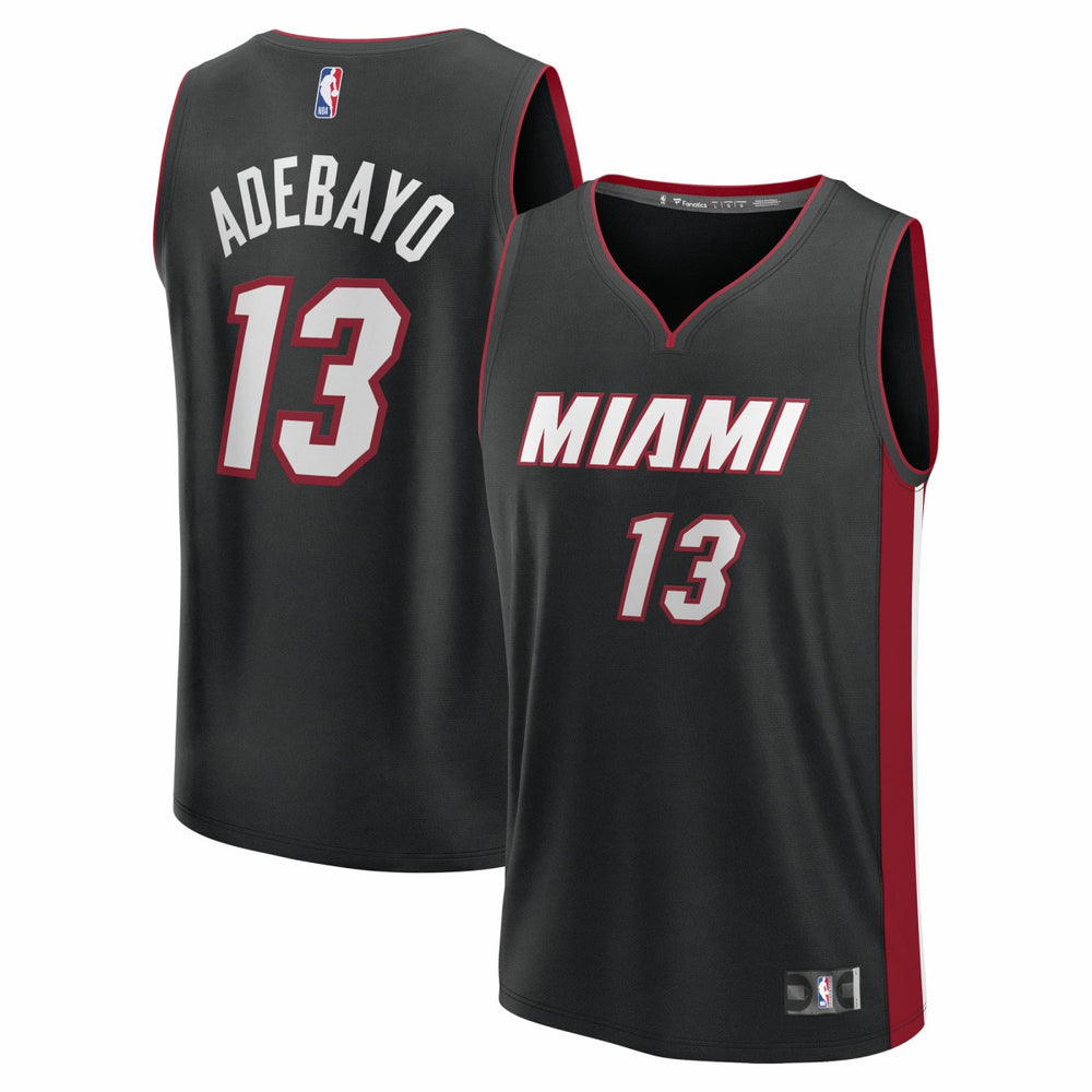 Bam Adebayo Miami Heat Youth Fast Break Replica Player Jersey Black Icon Edition - Fanatics