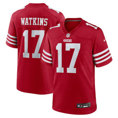 Jordan Watkins San Francisco 49ers Team Game Jersey - Scarlet Jerseys