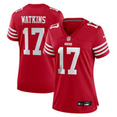 Jordan Watkins San Francisco 49ers Women's Team Game Jersey - Scarlet Jerseys