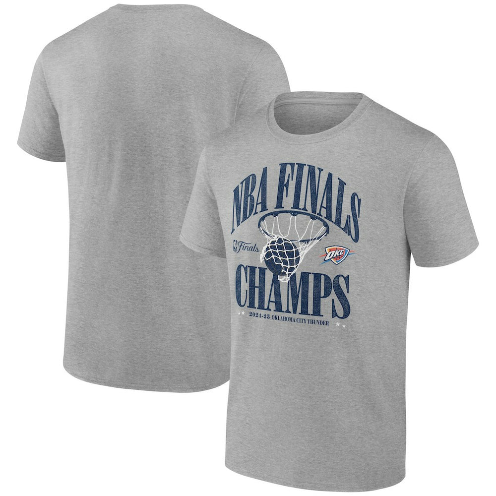 Oklahoma City Thunder 2025 NBA Finals Champions Fade Away Retro T-Shirt Steel - Fanatics