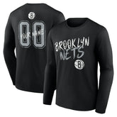 Brooklyn Nets Hustle Custom Long Sleeve T-Shirt Black