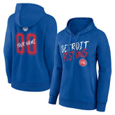 Detroit Pistons Women's Hustle Custom Pullover Hoodie Blue outlet