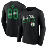 Boston Celtics Hustle Custom Long Sleeve T-Shirt Black