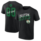 Boston Celtics Hustle Custom T-Shirt Black