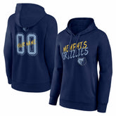 Memphis Grizzlies Women's Hustle Custom Pullover Hoodie Navy
