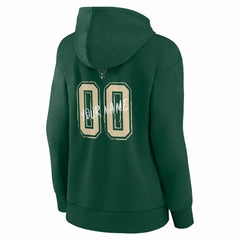 Milwaukee Bucks Women's Hustle Custom Pullover Hoodie Hunter Green