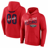 New Orleans Pelicans Hustle Custom Pullover Hoodie Red outlet