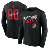 Portland Trail Blazers Hustle Custom Long Sleeve T-Shirt Black