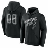 San Antonio Spurs Hustle Custom Pullover Hoodie Black