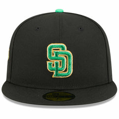 San Diego Padres New Era 2026 St. Patrick's Day 59FIFTY Fitted Hat - Black Hats