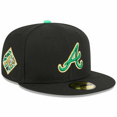 Atlanta Braves New Era 2026 St. Patrick's Day 59FIFTY Fitted Hat - Black Hats