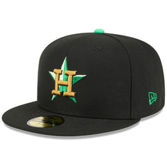 Houston Astros New Era 2026 St. Patrick's Day 59FIFTY Fitted Hat - Black Hats