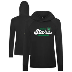 Dallas Stars Levelwear Women's Slender Monument Raglan Pullover Hoodie - Black | US 203144859