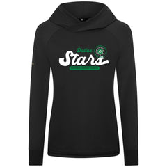Dallas Stars Levelwear Women's Slender Monument Raglan Pullover Hoodie - Black | US 203144859