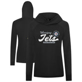 Winnipeg Jets Levelwear Women's Slender Monument Raglan Pullover Hoodie - Black | US 203144862