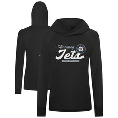 Winnipeg Jets Levelwear Women's Slender Monument Raglan Pullover Hoodie - Black | US 203144862