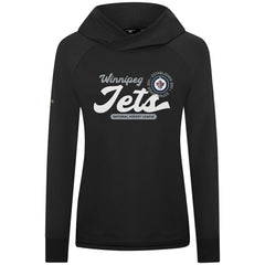 Winnipeg Jets Levelwear Women's Slender Monument Raglan Pullover Hoodie - Black | US 203144862