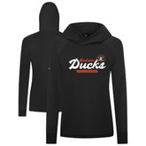 Anaheim Ducks Levelwear Women's Slender Monument Raglan Pullover Hoodie - Black | US 203144867