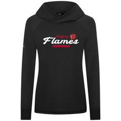 Calgary Flames Levelwear Women's Slender Monument Raglan Pullover Hoodie - Black | US 203144871
