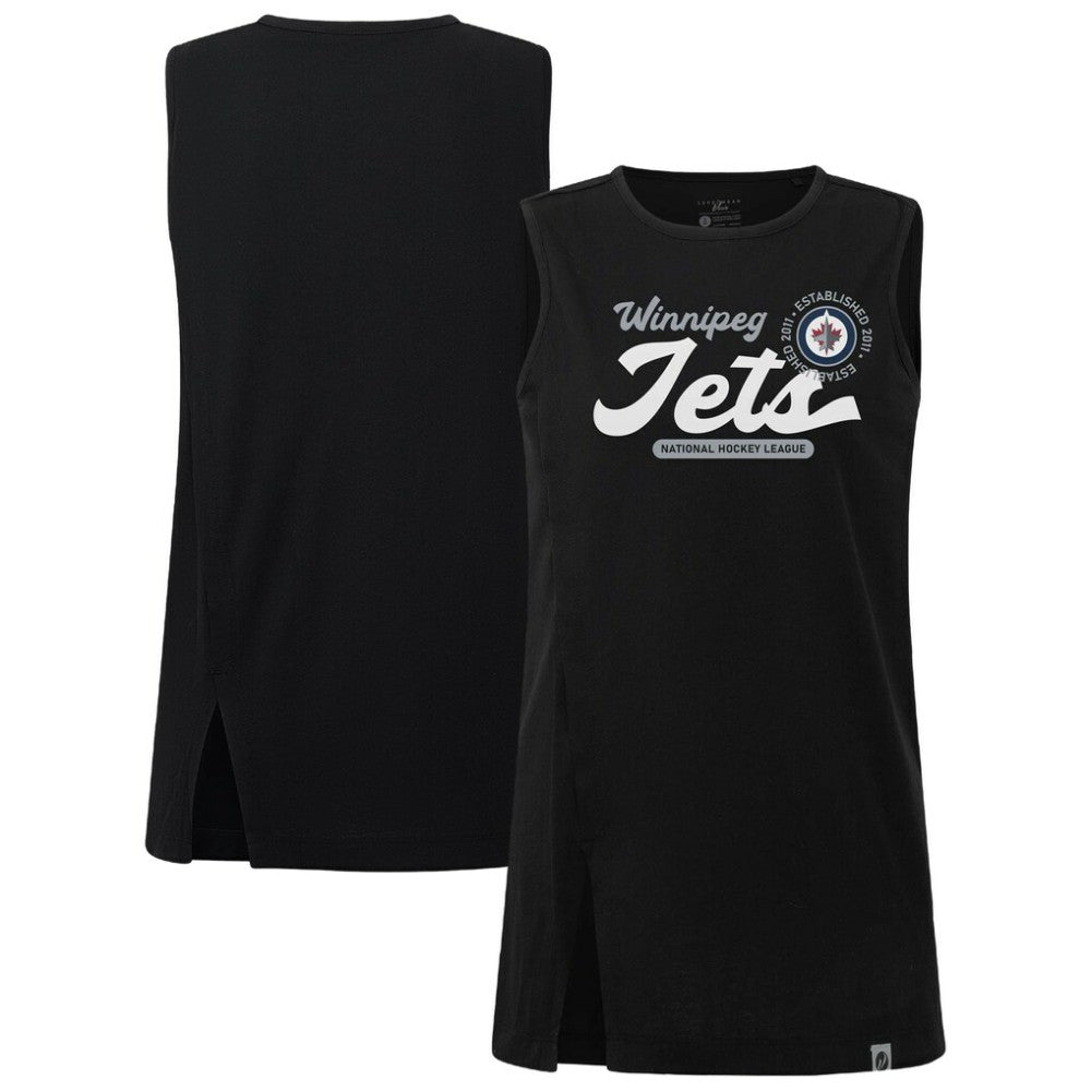 Winnipeg Jets Levelwear Women's Influx Monument Tank Top - Black | US 203145009