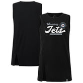 Winnipeg Jets Levelwear Women's Influx Monument Tank Top - Black | US 203145009